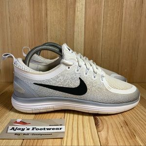 Nike Women’s Free RN Distance 2 White Running Gym Shoes Lace Up Size: 6.5